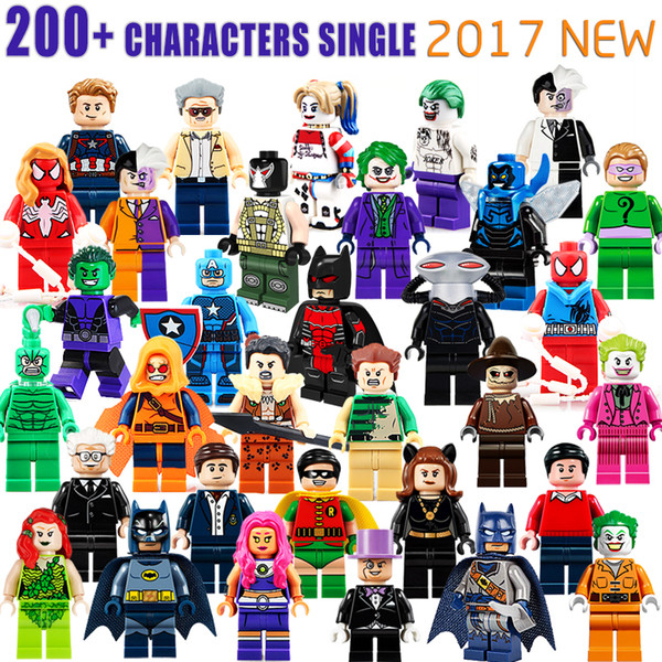 wholesale 600+ Building Blocks Super Hero Figures Toys The Avengers Toys Joker Toys mini Action Figures Bricks minifig Christmas gifts