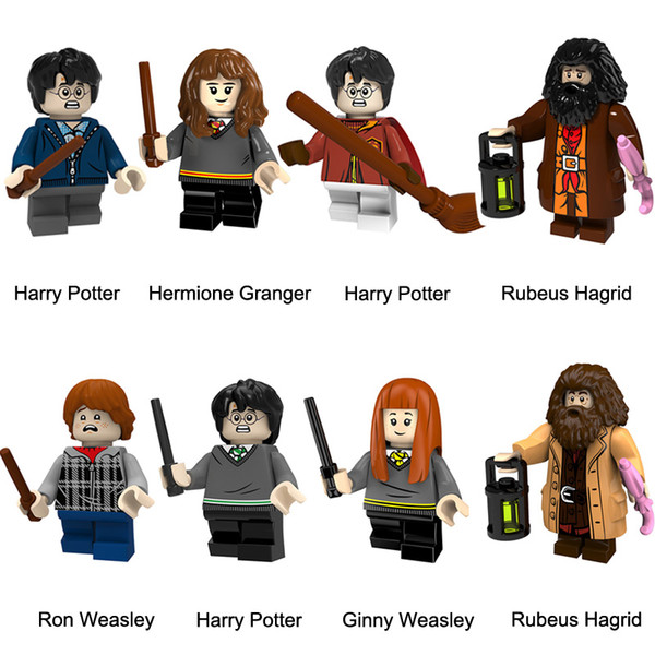 Harry Potter Hermione Granger Rubeus Hagrid Ron Weasley Ginny Weasley Mini Action Figure Toy Building Block Bricks