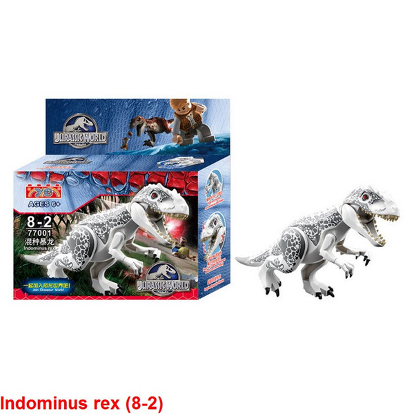 1pc Indominus rex (8-2) Jurassic World Dinosaur Blocks Toys