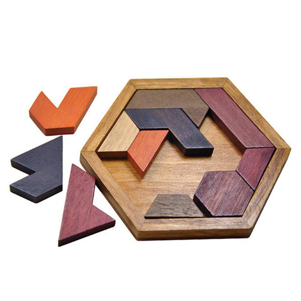 Kids Puzzles Wooden Toys Tangram/Jigsaw Board Wood Geometric Shape P Children Educational Toys