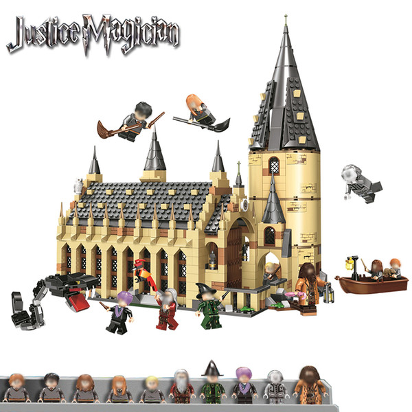 938pcs Serices Hogwarts Great Hall Compatibility Legoing Harry Pott 75954 Building Block Toys Bricks 2019 Christmas gift