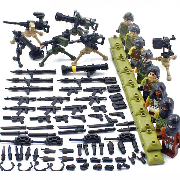 Military Heavy Equipment Soldier Special Forces Building Blocks Brick Model Figures Educational Sets Toys Children Toys