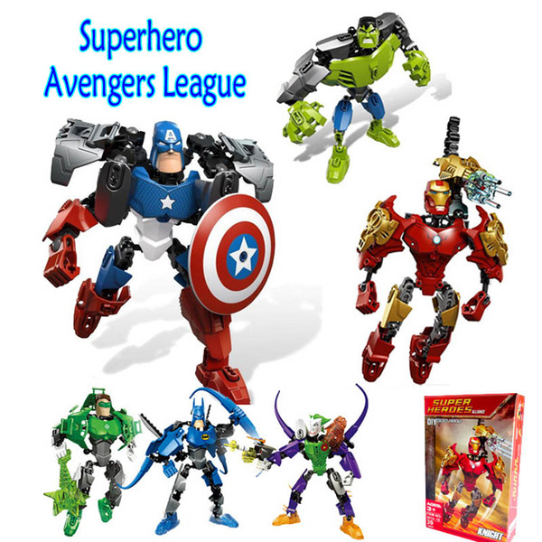 Hot Sale Child Assembling Toys Super Hero Avengers Batman Iron Man Captain America Kids Building Blocks Toys