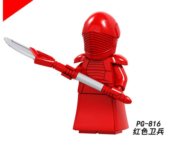 Legoing Figures Red Guards Praetorian Red Guards Guard Last Jedi Royal Guard Luke Bricks Education Building Blocks Toys