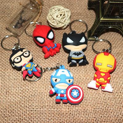 Marvel Avenger Action Figure High Quality PVC Keychain Key Ring Anime Key Chain Fashion Accessories Packed Kawaii Party Favors Kid Gift