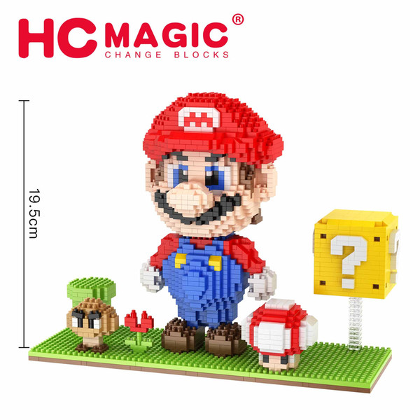 DIY Big Size Diamond Granule Super Mario Blocks Stitch Micro Blocks Building Toys Cute Cartoon Boys Girls Auction Figures Kids Gifts