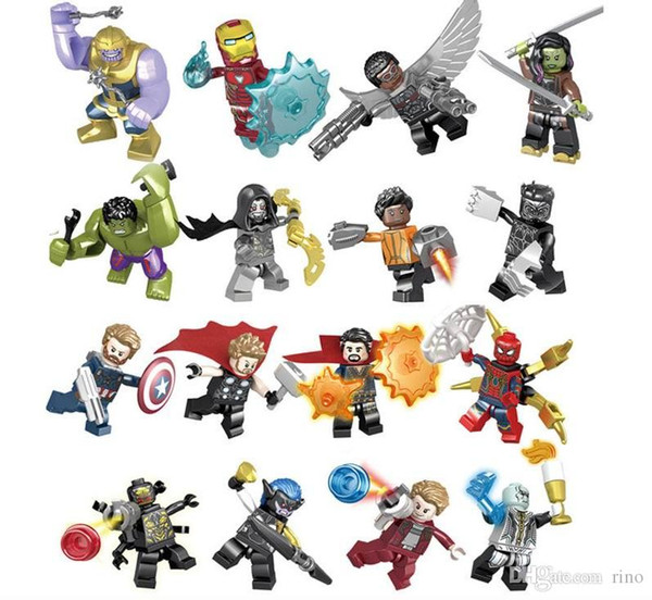 Marvel building blocks Sets Avengers Infinity War Mini Super Hero Superhero Thor Hulk Captain America Figures Building Blocks Toys