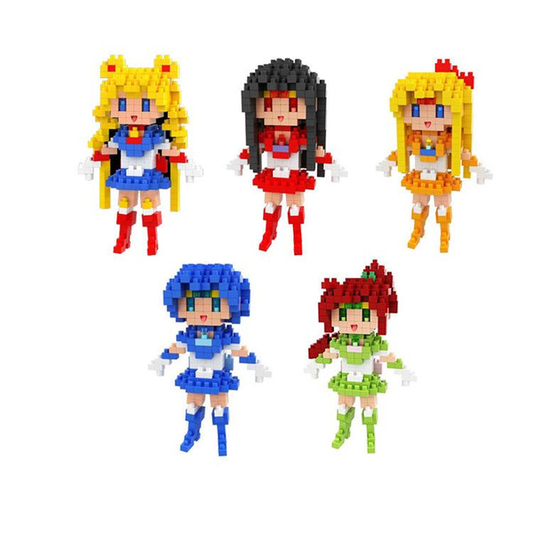 Mini Figures Blocks LOZ Diamond Bricks Building Blocks Set Sailor Moon Toys Diamond Blocks Educational Toys Gift for Girls