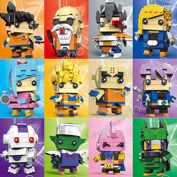 Dragon Balls Z building blocks Saiyan Son Goku Bulma Master Roshi Piccolo Vegeta Buu Trunks Frieza Figures Building Blocks Kid Toys Gifts