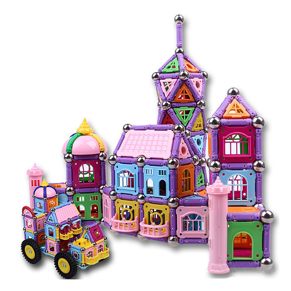 Magnetic building blocks kids educational puzzle toys 376PCS children palace construction building christmas gifts Non-Toxic BPA Free toys