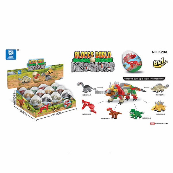 Dinosaur Toys Building Blocks Ball 12Pack Mini Animals Building Blocks for Kids Education & Fun Gift for Birthday