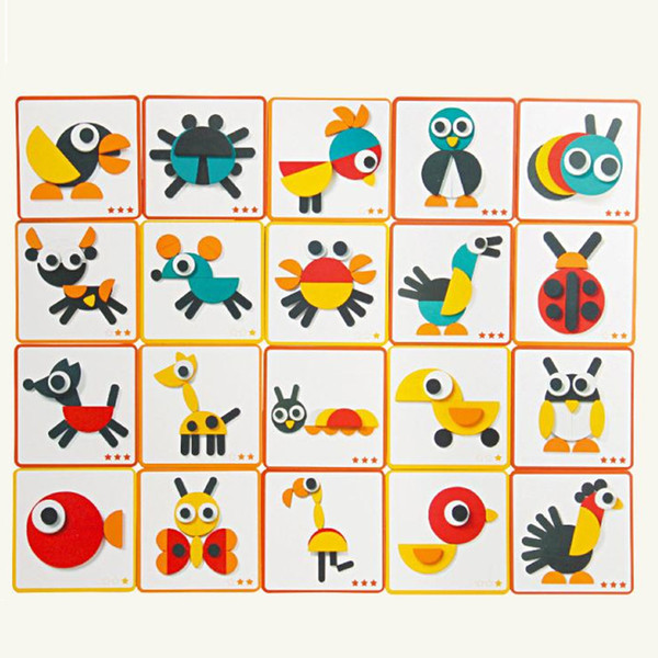 Wooden Puzzle JigsawToy Board Set Colorful Baby Educational Animal Wooden Toy For Children Learning Developing Toys