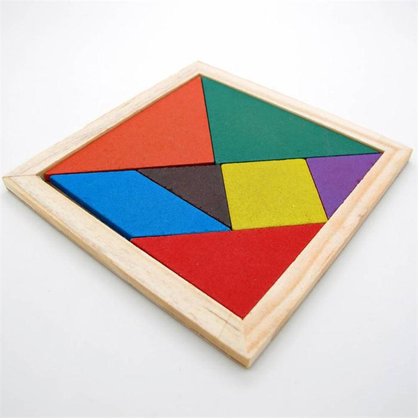 New Children Mental Development Tangram Wooden Jigsaw Puzzle Educational Toys for Kids wooden Jigsaw puzzle Educational Toy