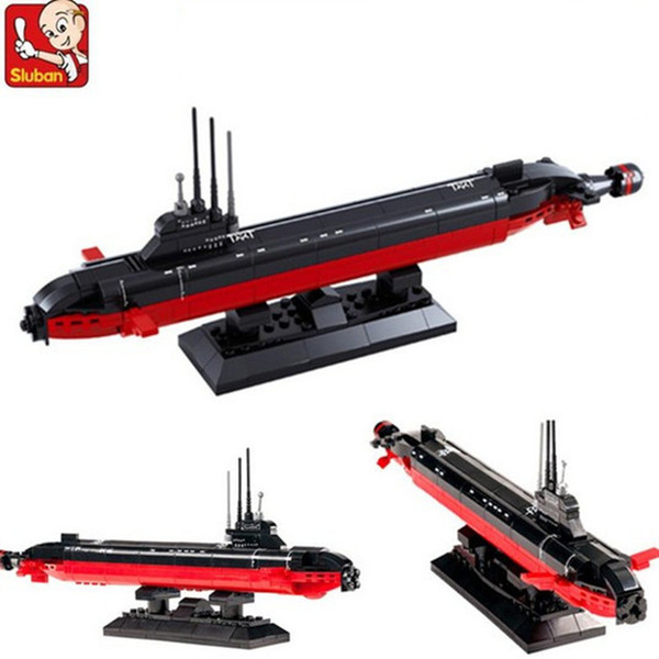 Model building kits compatible Building BLocks city Nuclear-powered submarine 965 3D blocks Educational toys hobbies for gift