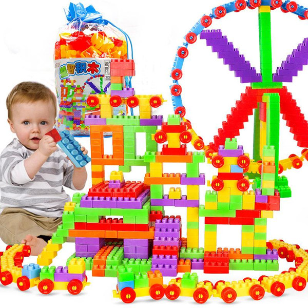 Buildig Block Children's educational toys environmentally friendly glitch-free enlightenment ever-changing DIY assembled blocks GIF for kids