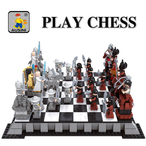 Chess Plastic Packed Toy Puzzle Building Blocks