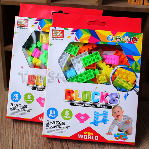 Baby Building Blocks 88pcs/lot Baby Education Toys DIY Building Block Accessories Compatible with Duploe Colorful Blocks Bricks