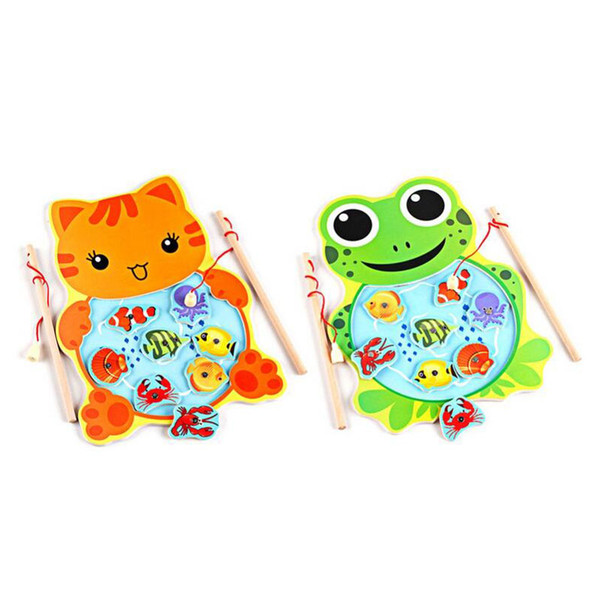 1 piece Baby Wooden Toys Magnetic Fishing Game Jigsaw Puzzle Board 3D Jigsaw Puzzle Children Education Toy for Children