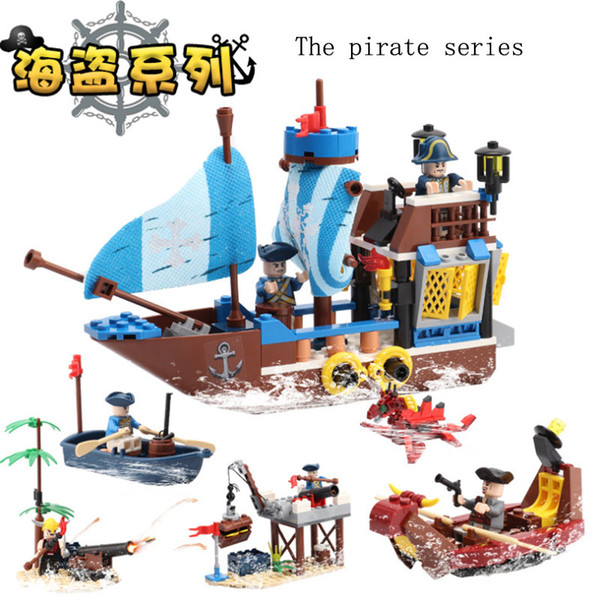 5 types of super building blocks pirate series small grain building blocks puzzle children's building blocks toys