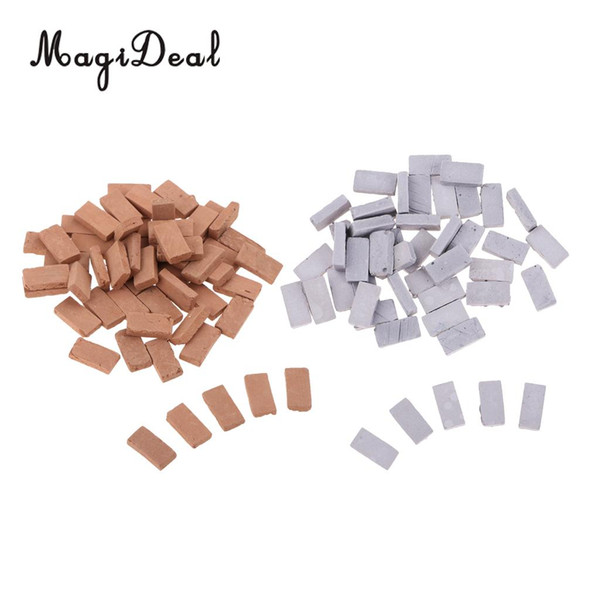 100x 1/35 Mini Realistic Clay Bricks Model for Sand Table Armor Scenery Building