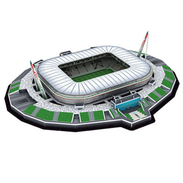 Classic Jigsaw Models 3D Puzzle Santiago Bernabeu Competition Football Game Stadiums DIY Brick Educational Toys Scale Model Building