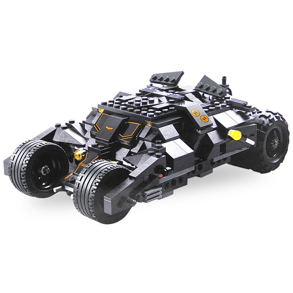 Hot new super hero decoration black chariot doll building blocks model assembling puzzle children toy gift