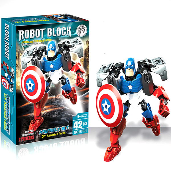 New the Avengers super hero building blocks assembly robot building block Superhero Captain America Hulk Children educational diy kids toys