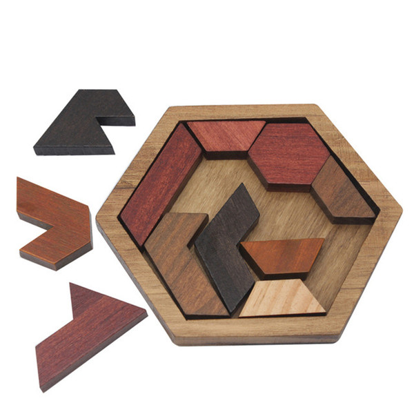 Kids Puzzles Wooden Toys Tangram/Jigsaw Board Wood Geometric Shape Puzzle Children Educational Toys