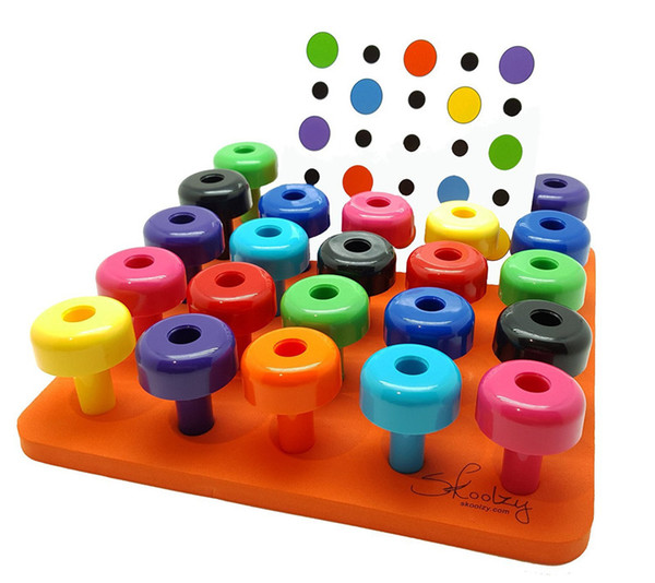 wholesale Sorting Pegboard Toys Kids Children Play 30 Pegs Fine Motor Skills Color Recognition Game Learning Free Shipping