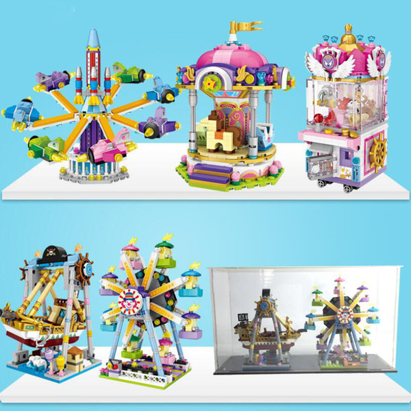 Funny Building Blocks Amusement Park Figures Toys Mini Action Figures Bricks Gifts for Kids 5 Styles