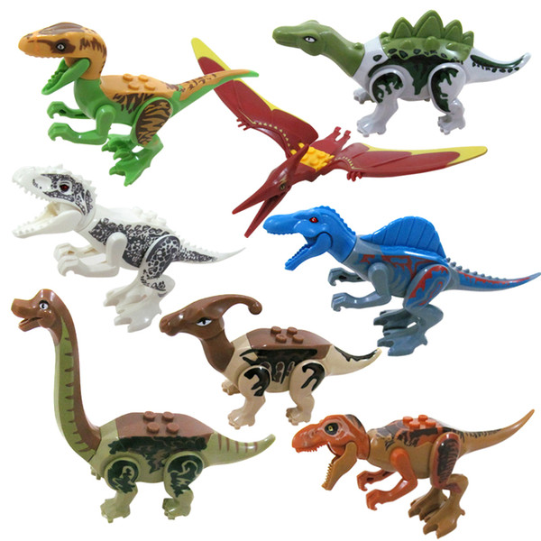 Jurassic Dinosaurs Park Pterosauria Triceratops Indomirus T-Rex World Toys Building Blocks Birthday Gift Toy child TY-009