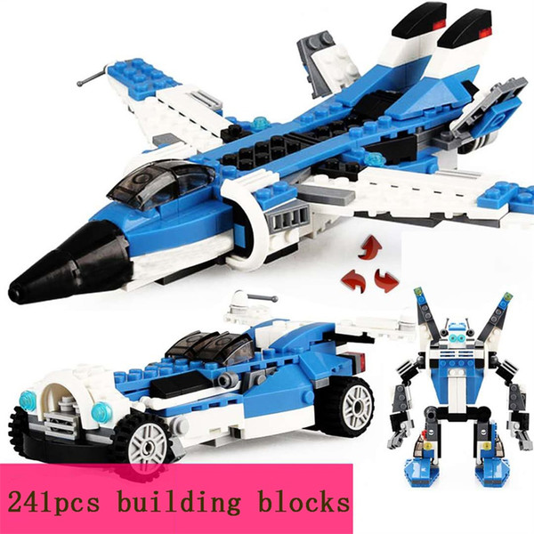 DIY Building block Multiple modeling, robot car plane creative splicing,Intellectual development building sets toys