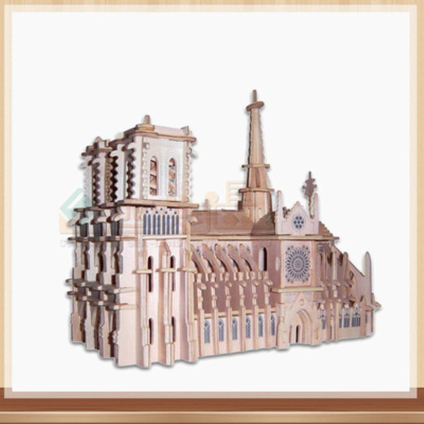 Notre Dame DE Paris 239 Piece Building Blocks The World Famous Building Landscape Paper Puzzles for Adult DIY Attractions Jigsaw Puzzle Toys