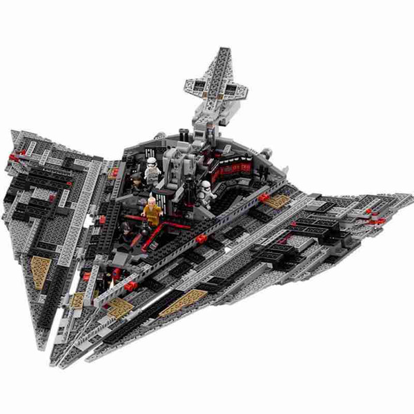 Legoing Starwars First Order Star Destroyer Building Block Model Star Plan Space Wars 1585PCS Kid Toy With Legoings Figures Gift