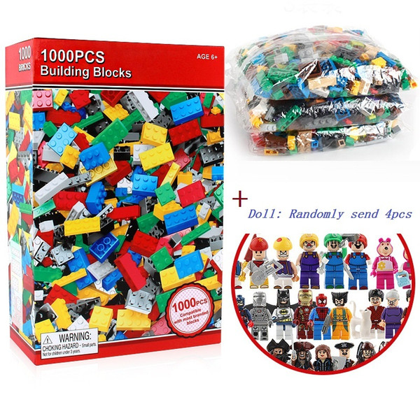 Wholesale-1000pcs DIY Gift Toy Building Blocks Bricks Constructor Set Educational Assembly Toys Compatible With LegoINGly Bricks mk396