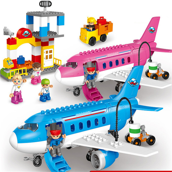 82 pieces large pellet sea and air assembly toy car airplane series model puzzle toy boy