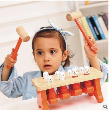 Children's wooden educational toys building blocks playing hamster toys infants and early childhood building blocks