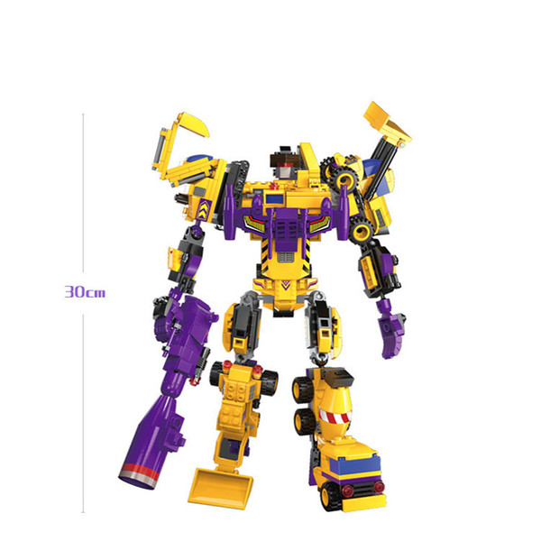 New products hot seven-in-one assembly deformation robot robot Ares amazing building blocks assembling toys puzzle boy