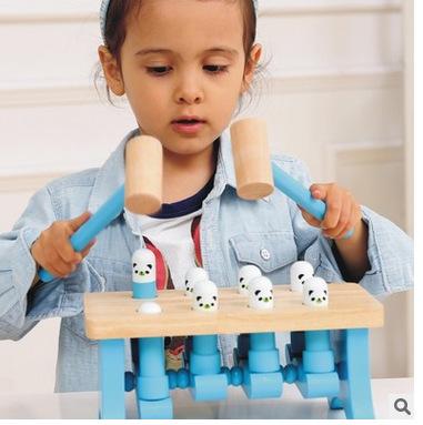 Children's wooden educational toys building blocks playing hamster toys infants and early childhood building blocks