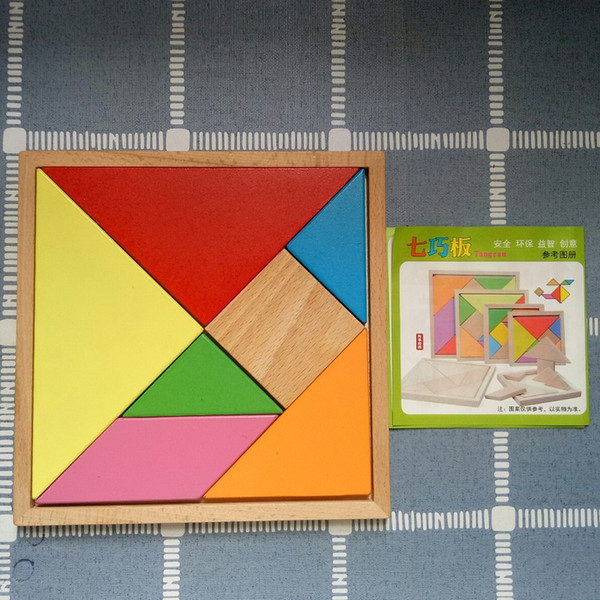 New Arrival Creative Children's Tangram Made of High-quality Beech Develop Children's Intelligence Cheap Interesting Durable Cognitive Toy