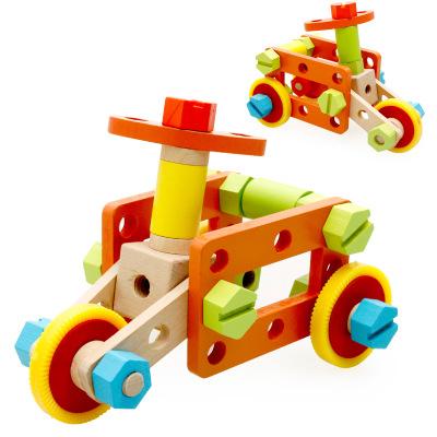 Children's educational multi-function nut combination disassembly toy Variety wooden blocks refined children's toys children's birthday gift