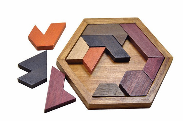 Kids Puzzles Wooden Toys Tangram/Jigsaw Board Wood Geometric Shape P Children Educational Toys