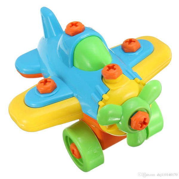 New DIY Disassembling Small Plane Building Blocks Children Assembled Model Tool clamp With Screwdriver Educational Toys