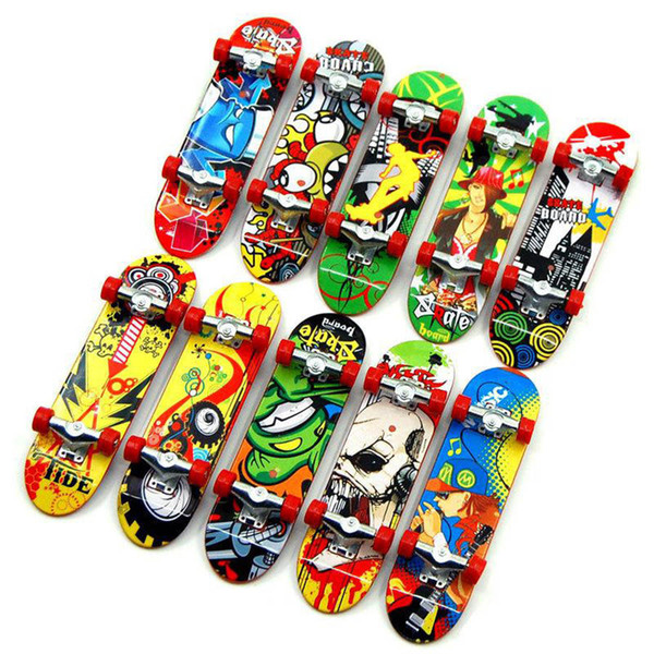 Mini Finger boards Skate truck Print professional Alloy Stand FingerBoard Skateboard Finger Skateboard for Kid Toy Children Gift