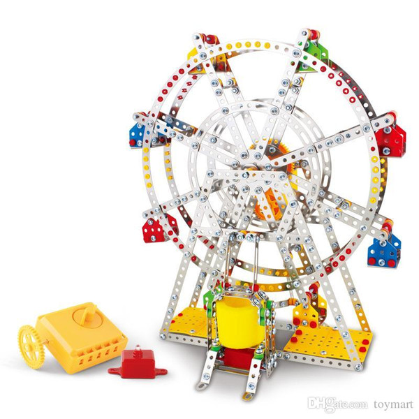 3D Assembly Metal Model Kits Toy Ferris Wheel With Music Box Building Puzzles 954pcs Accessories Construction Play Set