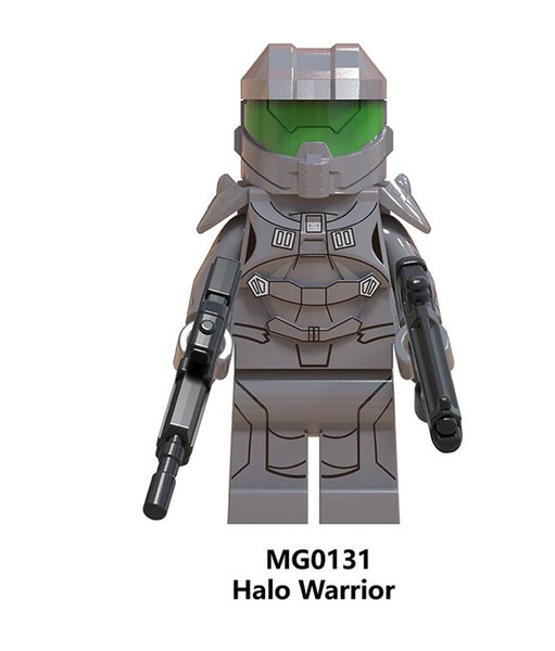 Halo Spartan Soldier Series Model Warrior With Real Weapon Figures Building Blocks Children Toys Gift