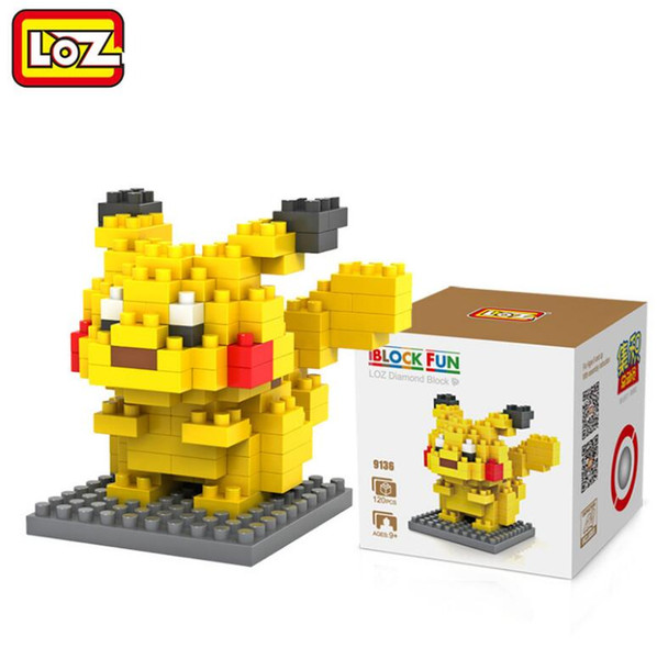 LOZ Dimond Block Small Granule Blocks Assembled Toys Educational Blocks Children DIY Creative Toys Pocket monster Pikachu Building Blocks