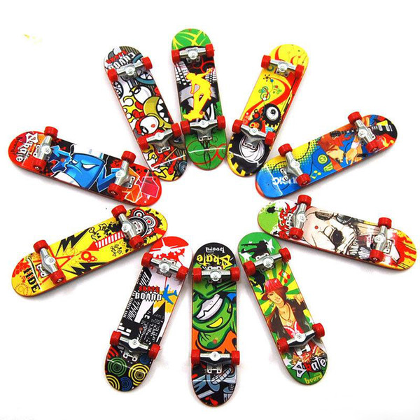 Print professional Alloy Stand FingerBoard Skateboard Mini Finger boards Skate truck Finger Skateboard for Kid Toy Children Gift