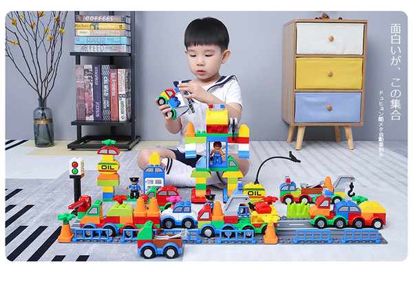 Building Blocks Plastic Digital Box 106 digital train car building blocks kids toys Children's Educational Intelligence Safe Environmental