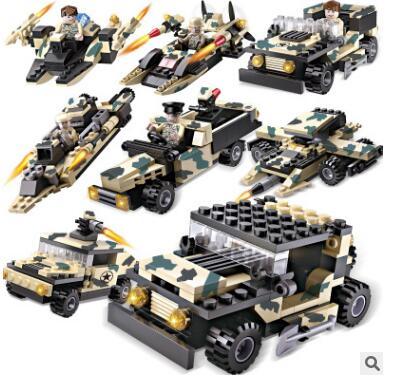 Children's toy Block Puzzle stereo assembly special military model of military model for kids